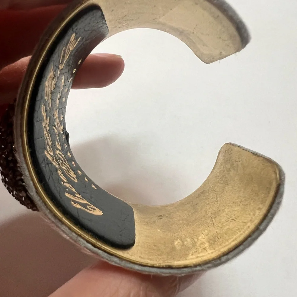 Chic Turquoise and Gold Statement Bracelet - Picture 4 of 4